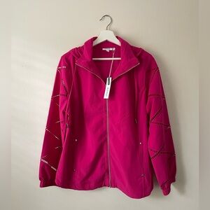 Chico's Zenergy Magenta Rose Jacket, Size L